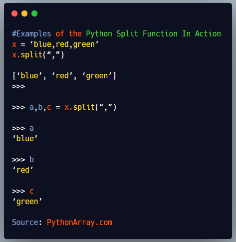Examples of the Python Split Function In Action